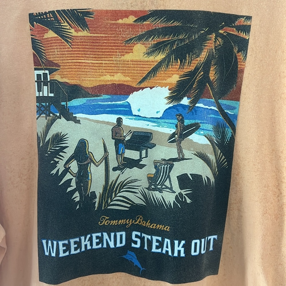 Gently worn Tommy Bahama Weekend Steak out T-Shirt XL